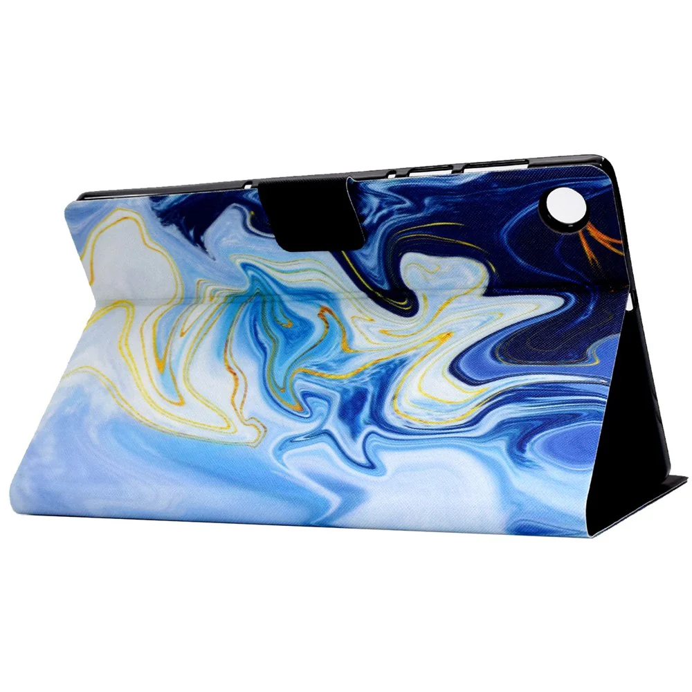 For Lenovo Tab M10 (Gen 3) TB-328FU / TB-328XU B2 Pattern Printing Stand Protective Case Auto Sleep / Wake Function PU Leather Smart Cover with Card Slots - Blue Marble - Image 4