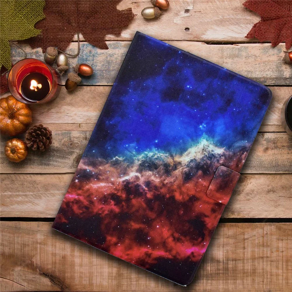For Lenovo Tab M10 (Gen 3) TB-328FU / TB-328XU B2 Pattern Printing Stand Protective Case Auto Sleep / Wake Function PU Leather Smart Cover with Card Slots - Starry Sky - Image 8