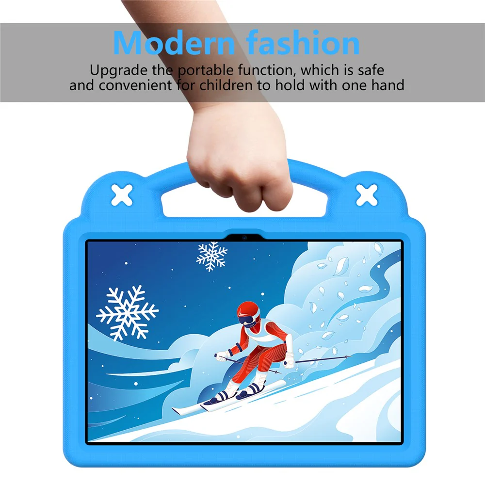For Lenovo Tab M10 (Gen 3) TB-328FU / TB-328XU EVA Case Protective Tablet Cover Portable Handle with Kickstand - Blue - Image 6