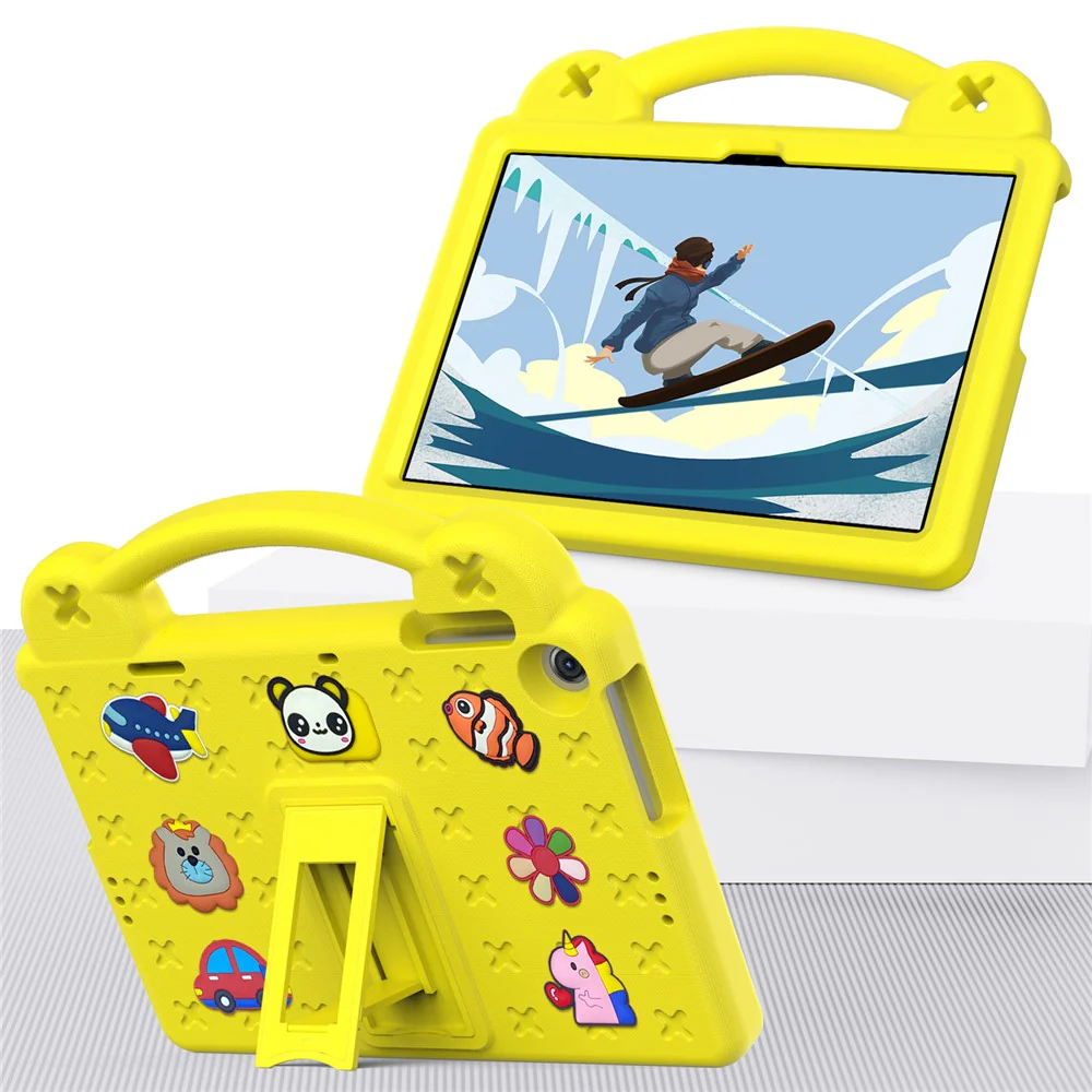 For Lenovo Tab M10 (Gen 3) TB-328FU / TB-328XU EVA Case Protective Tablet Cover Portable Handle with Kickstand - Yellow - Image 7