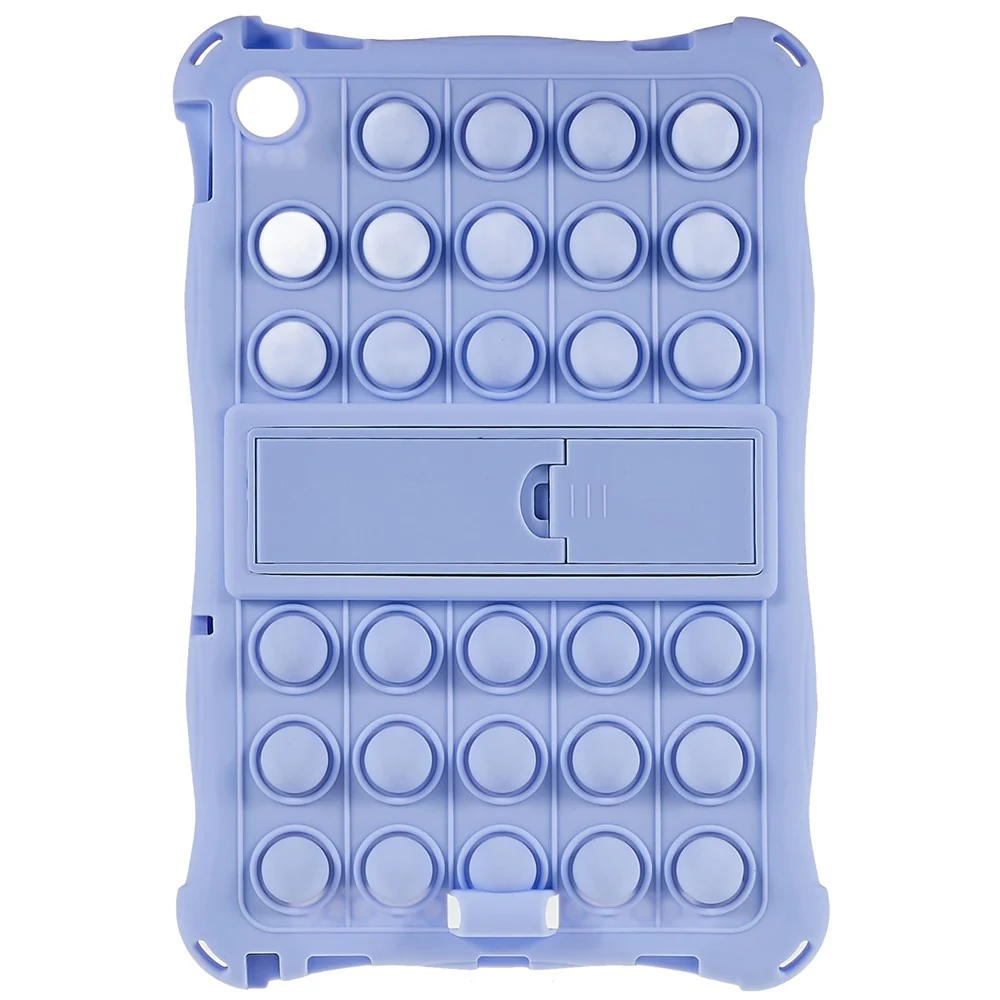 For Lenovo Tab M10 (Gen 3) TB-328FU / TB-328XU Pop Fidget Toy Bubble Tablet Case Shockproof Silicone Case PC Kickstand Protective Cover - Purple - Image 2