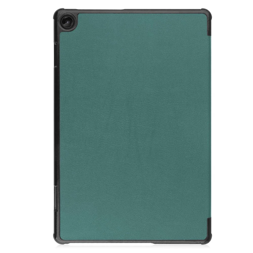 For Lenovo Tab M10 (Gen 3) TB-328FU/TB-328XU PU Leather Trifold Stand Cover Auto Sleep/Wake Case - Blackish Green - Image 8