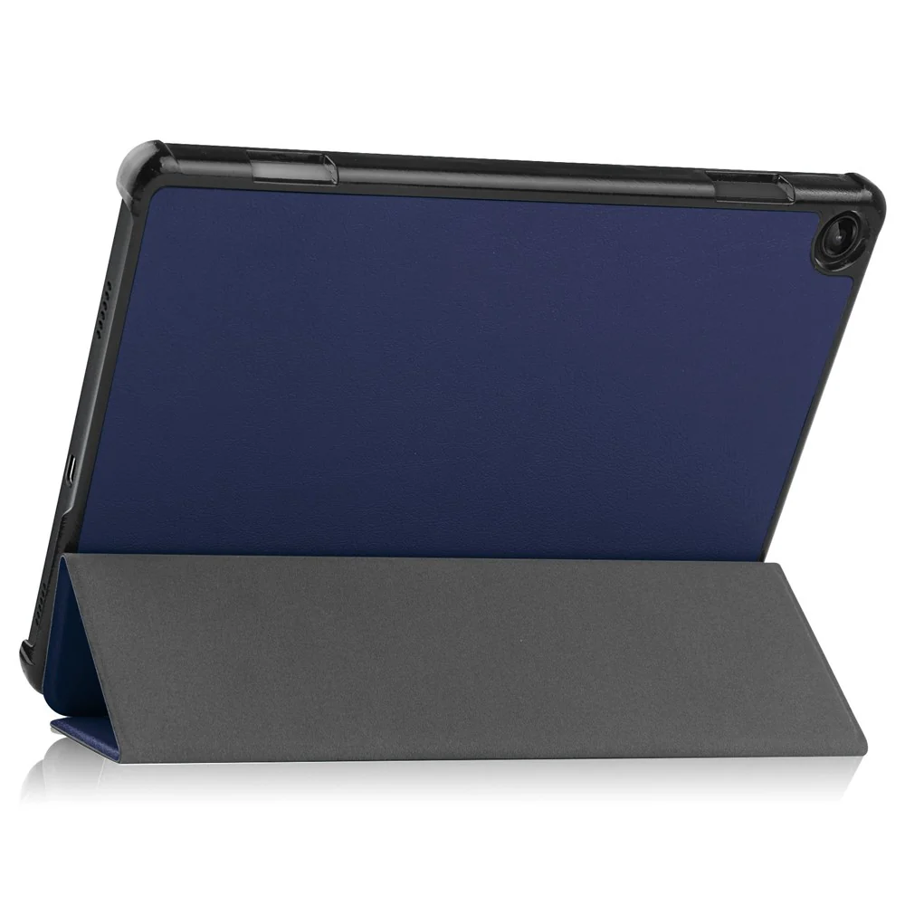 For Lenovo Tab M10 (Gen 3) TB-328FU/TB-328XU PU Leather Trifold Stand Cover Auto Sleep/Wake Case - Dark Blue - Image 4