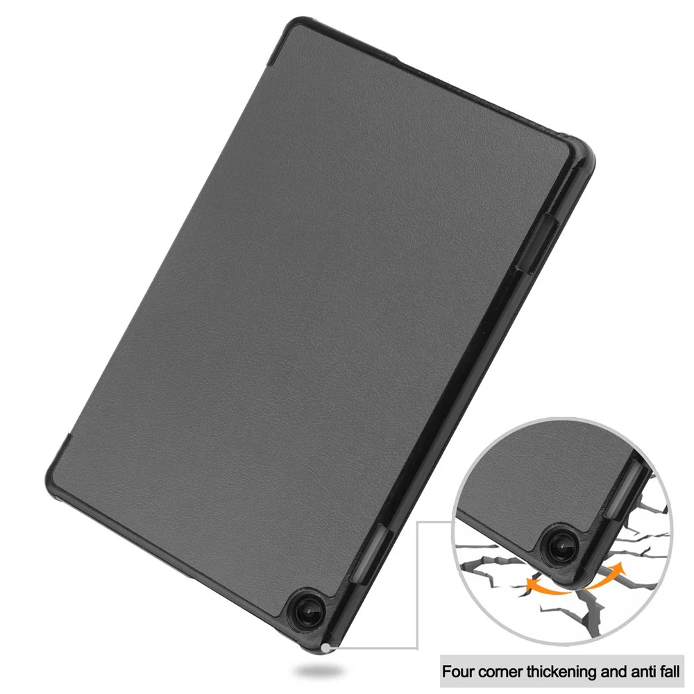 For Lenovo Tab M10 (Gen 3) TB-328FU/TB-328XU PU Leather Trifold Stand Cover Auto Sleep/Wake Case - Grey - Image 7