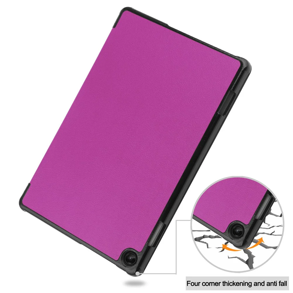 For Lenovo Tab M10 (Gen 3) TB-328FU/TB-328XU PU Leather Trifold Stand Cover Auto Sleep/Wake Case - Purple - Image 7