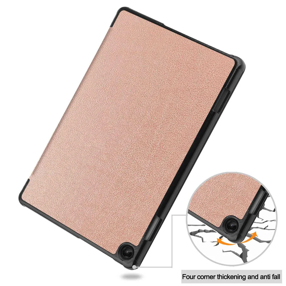 For Lenovo Tab M10 (Gen 3) TB-328FU/TB-328XU PU Leather Trifold Stand Cover Auto Sleep/Wake Case - Rose Gold - Image 7