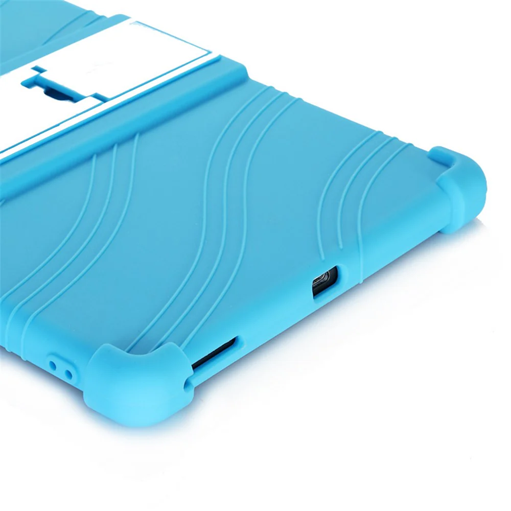 For Lenovo Tab M10 (Gen 3) TB-328FU / TB-328XU Silicone Shockproof Tablet Cover Corner Cushion PC Kickstand Anti-Slip Kids Friendly Protective Case - Orange - Image 8