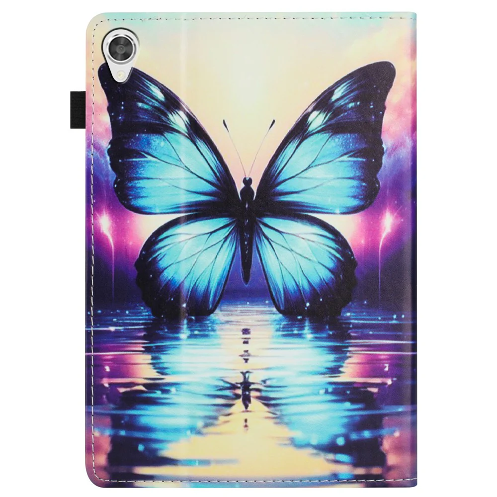 For Lenovo Tab M10 HD Gen 2 Case Pattern Leather Tablet Cover with Auto Sleep / Wake, Card Holder - Butterfly Reflection - Image 8