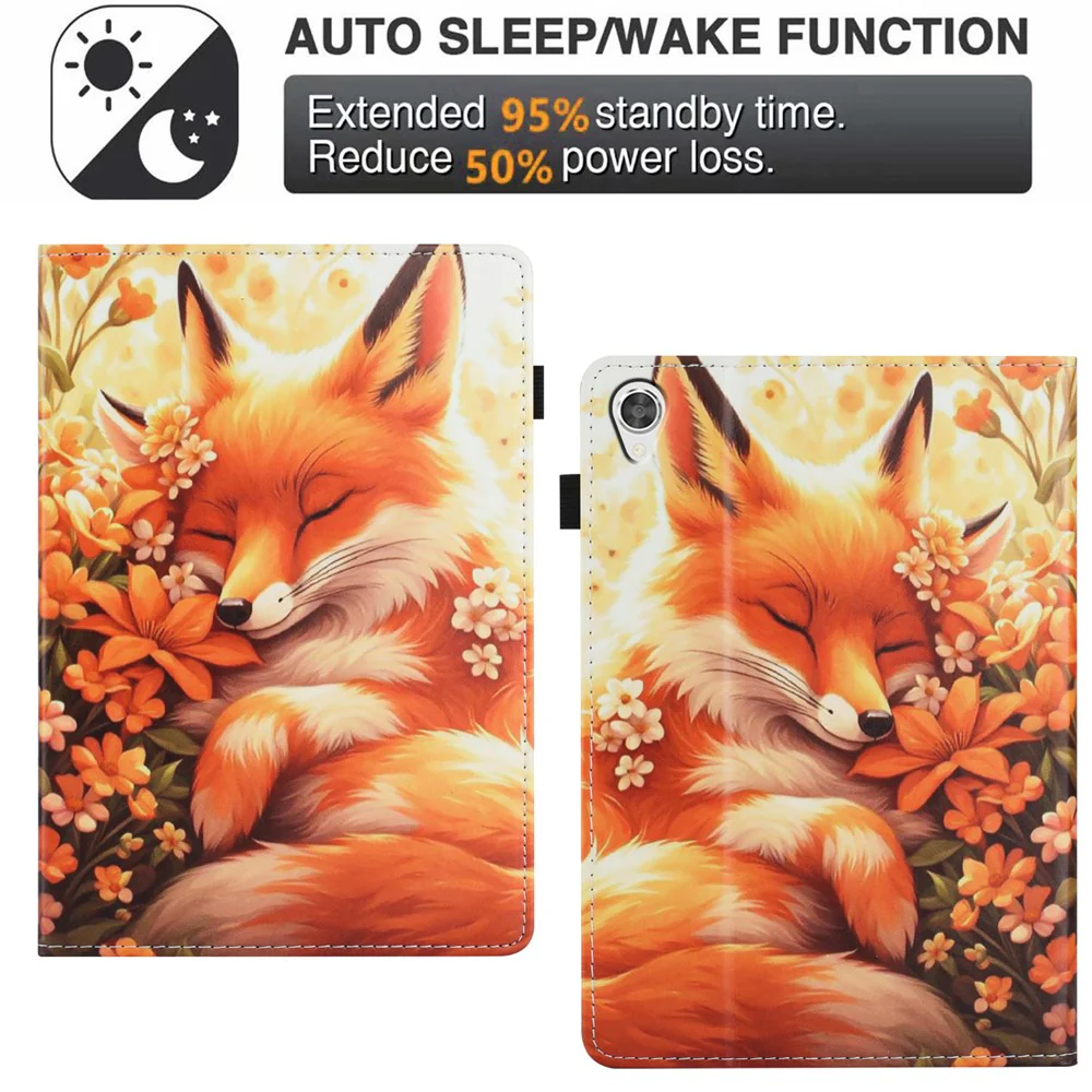 For Lenovo Tab M10 HD Gen 2 Case Pattern Leather Tablet Cover with Auto Sleep / Wake, Card Holder - Musical Note Cat - Image 6