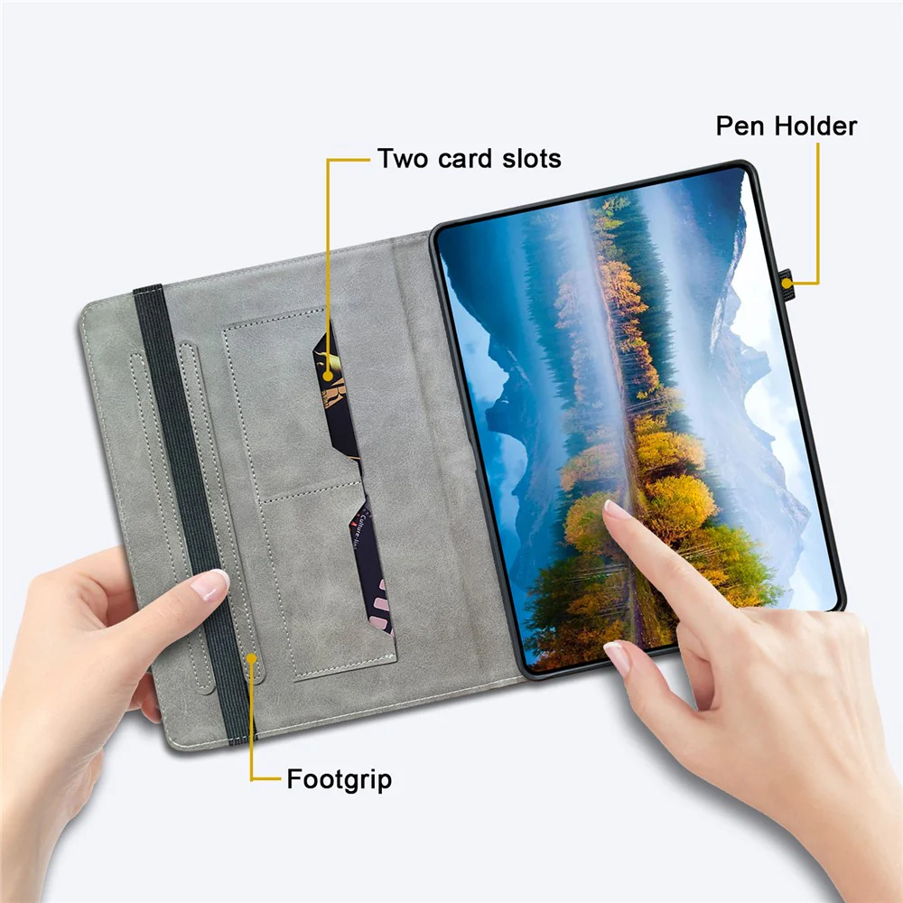 For Lenovo Tab M10 HD Gen 2 Case Pattern PU Leather Folding Folio Stand Tablet Cover - Purple Peony - Image 5