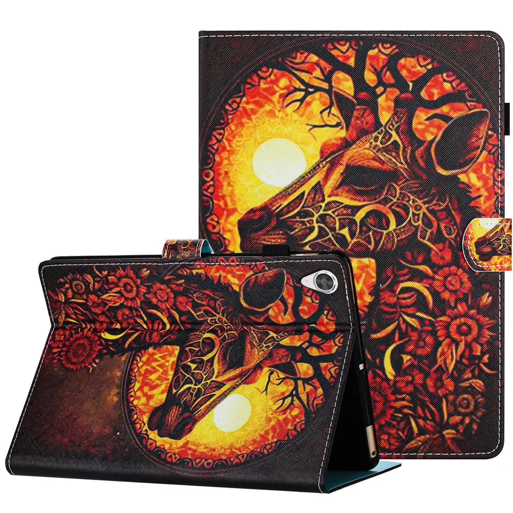 For Lenovo Tab M10 HD Gen 2 Shockproof Case Pattern Printing PU Leather Tablet Cover - Deer