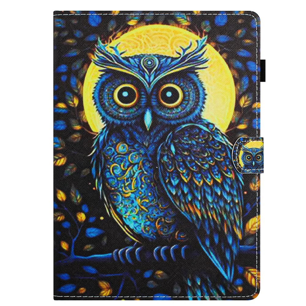 For Lenovo Tab M10 HD Gen 2 Shockproof Case Pattern Printing PU Leather Tablet Cover - Owl - Image 6