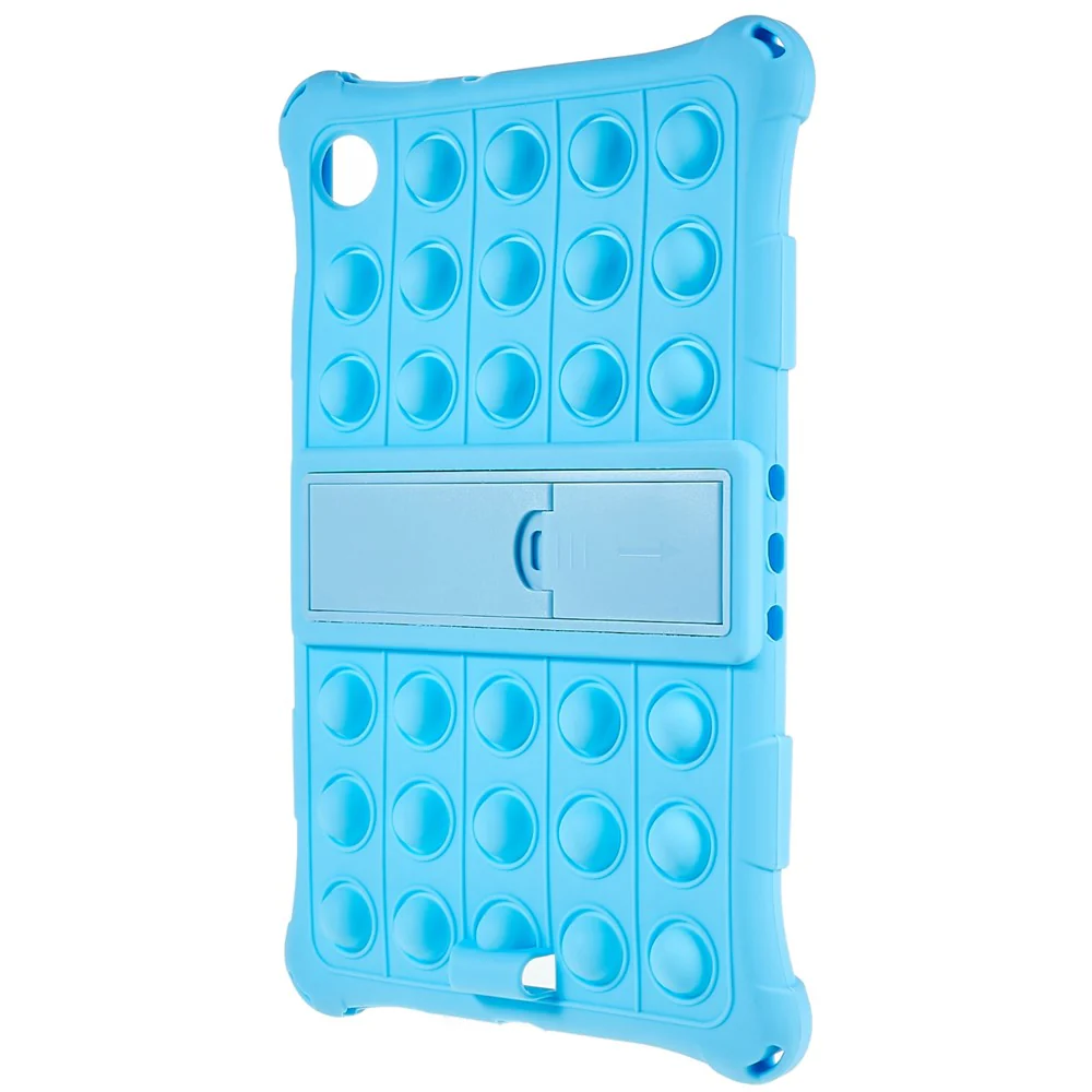 For Lenovo Tab M10 HD Gen 2 TB-X306X Push Fidget Sensory Toy Tablet Case Bubble Pop Shockproof Cover with PC Kickstand - Baby Blue - Image 3
