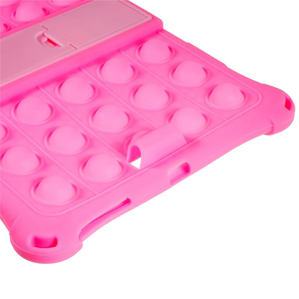 For Lenovo Tab M10 HD Gen 2 TB-X306X Push Fidget Sensory Toy Tablet Case Bubble Pop Shockproof Cover with PC Kickstand - Pink - Image 7