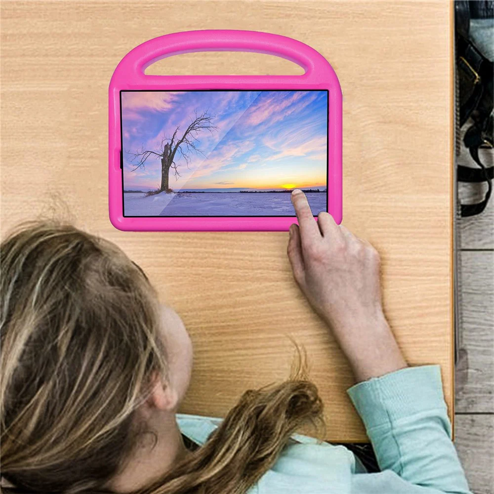 For Lenovo Tab M10 HD Gen 2 X306 Sparrow Style Shockproof EVA Tablet Case Kickstand Protective Cover with Portable Handle - Rose - Image 5