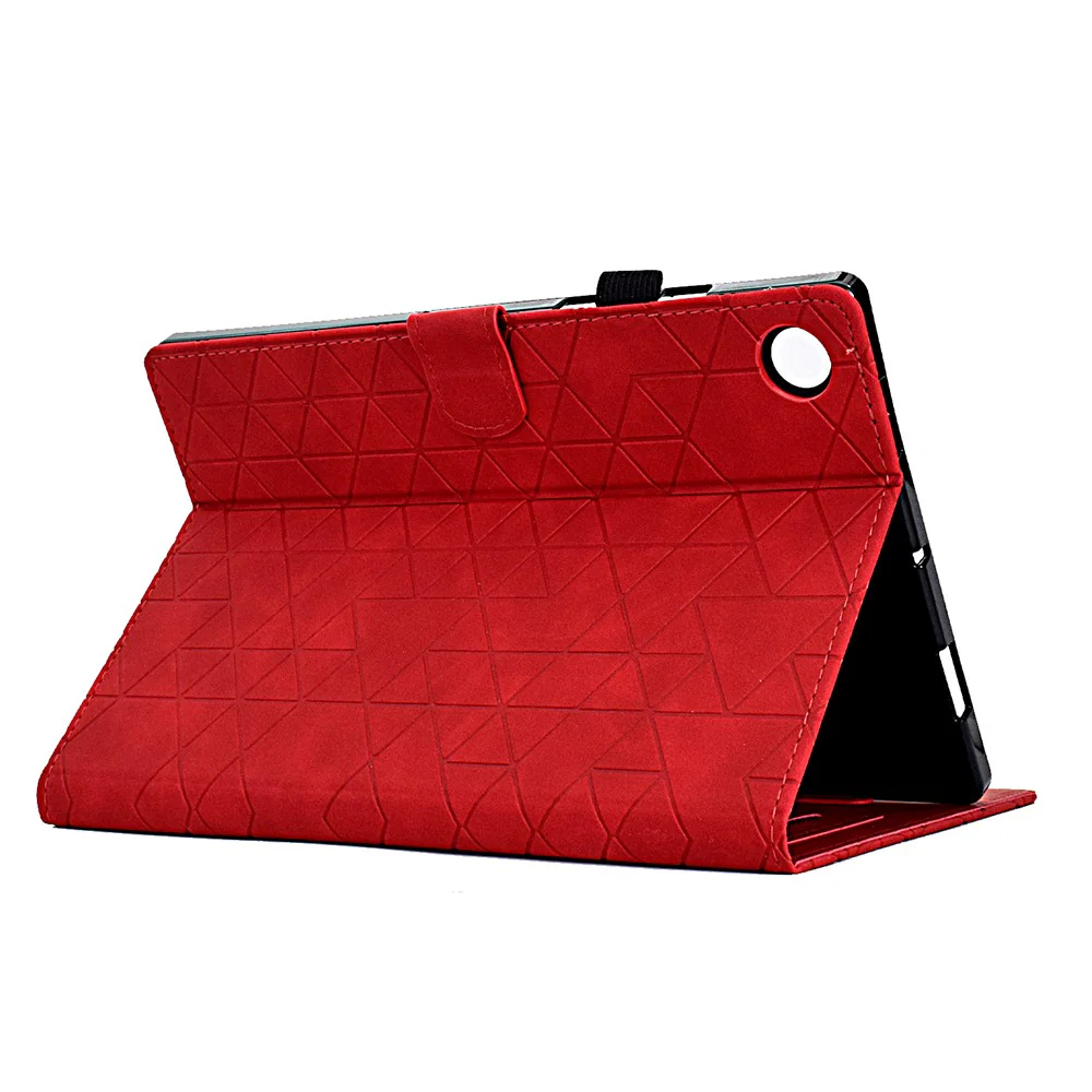 For Lenovo Tab M10 Plus (3rd Gen) Case Card Slots Tablet Leather Cover - Red - Image 4