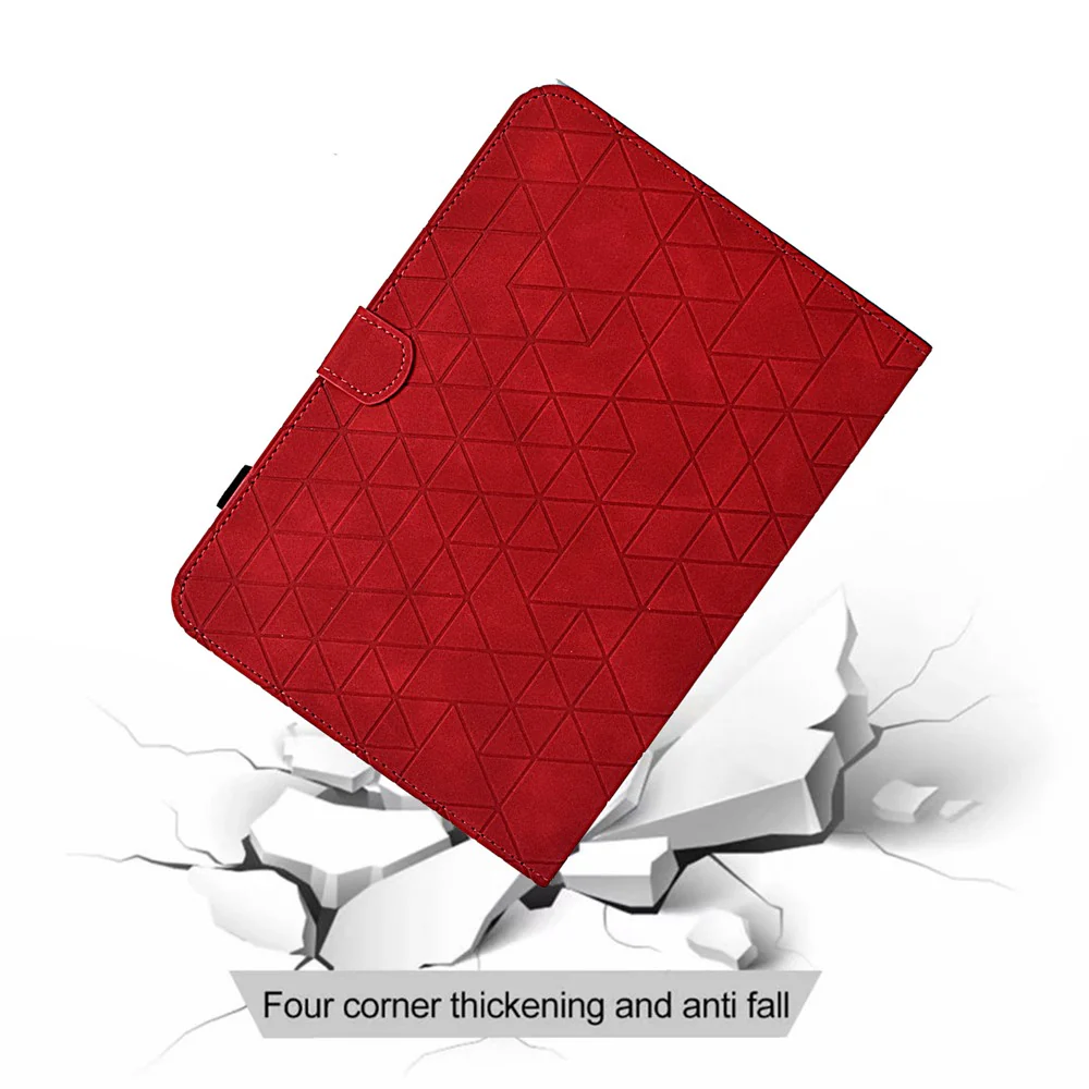 For Lenovo Tab M10 Plus (3rd Gen) Case Card Slots Tablet Leather Cover - Red - Image 5