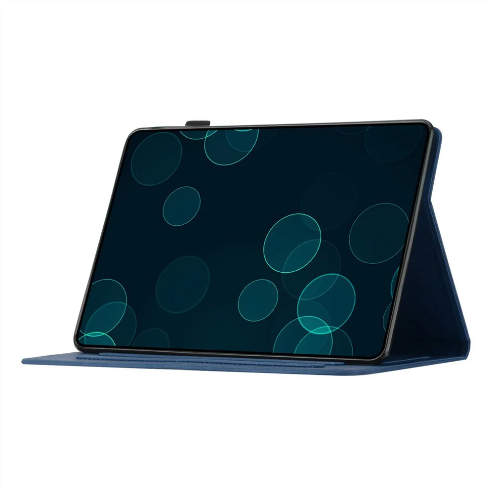 For Lenovo Tab M10 Plus (3rd Gen) Case Coconut Tree Imprinted PU Leather Folio Stand Smart Tablet Cover - Blue - Image 3