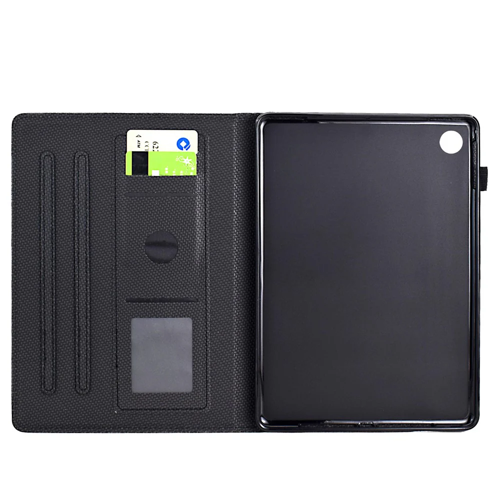 For Lenovo Tab M10 Plus (3rd Gen) Case Full Protection PU Leather Tablet Cover - Black - Image 2
