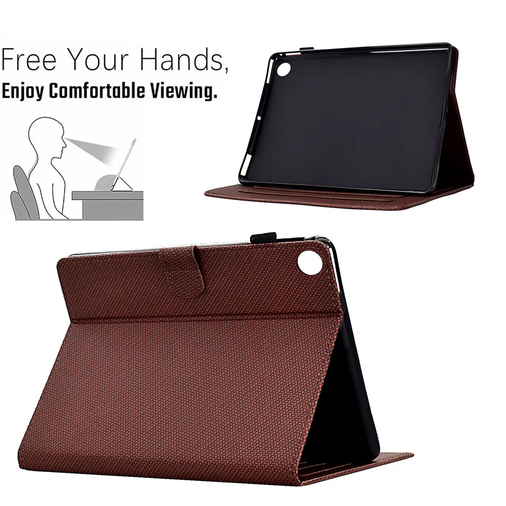 For Lenovo Tab M10 Plus (3rd Gen) Case Full Protection PU Leather Tablet Cover - Brown - Image 3