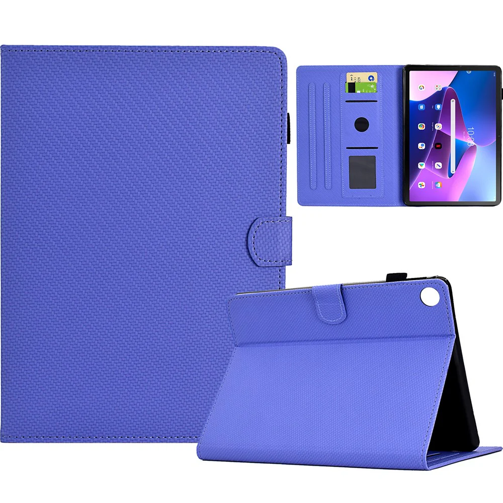 For Lenovo Tab M10 Plus (3rd Gen) Case Full Protection PU Leather Tablet Cover - Purple