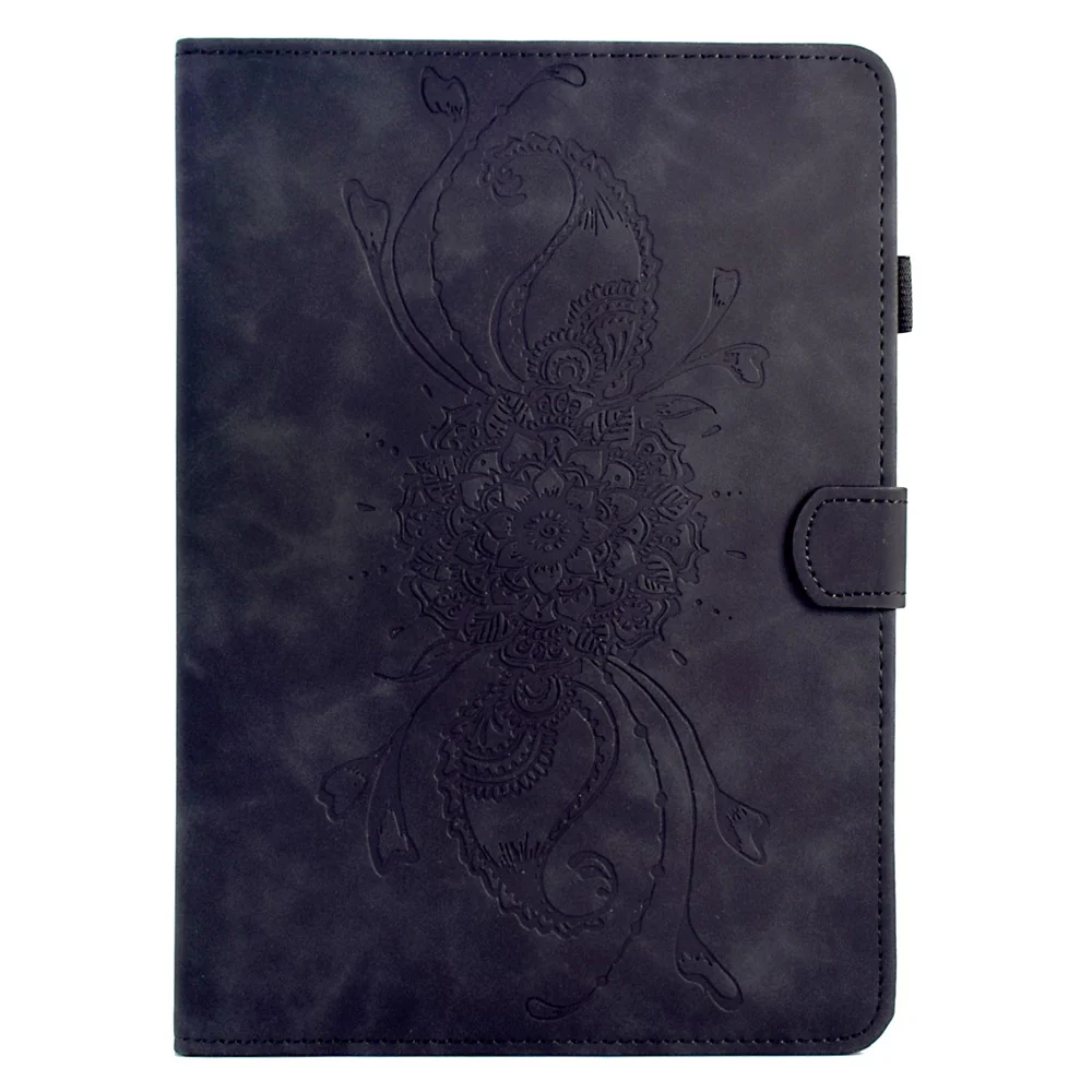 For Lenovo Tab M10 Plus (3rd Gen) Case Mandala Imprinted Leather Tablet Cover with Card Slots - Black - Image 6