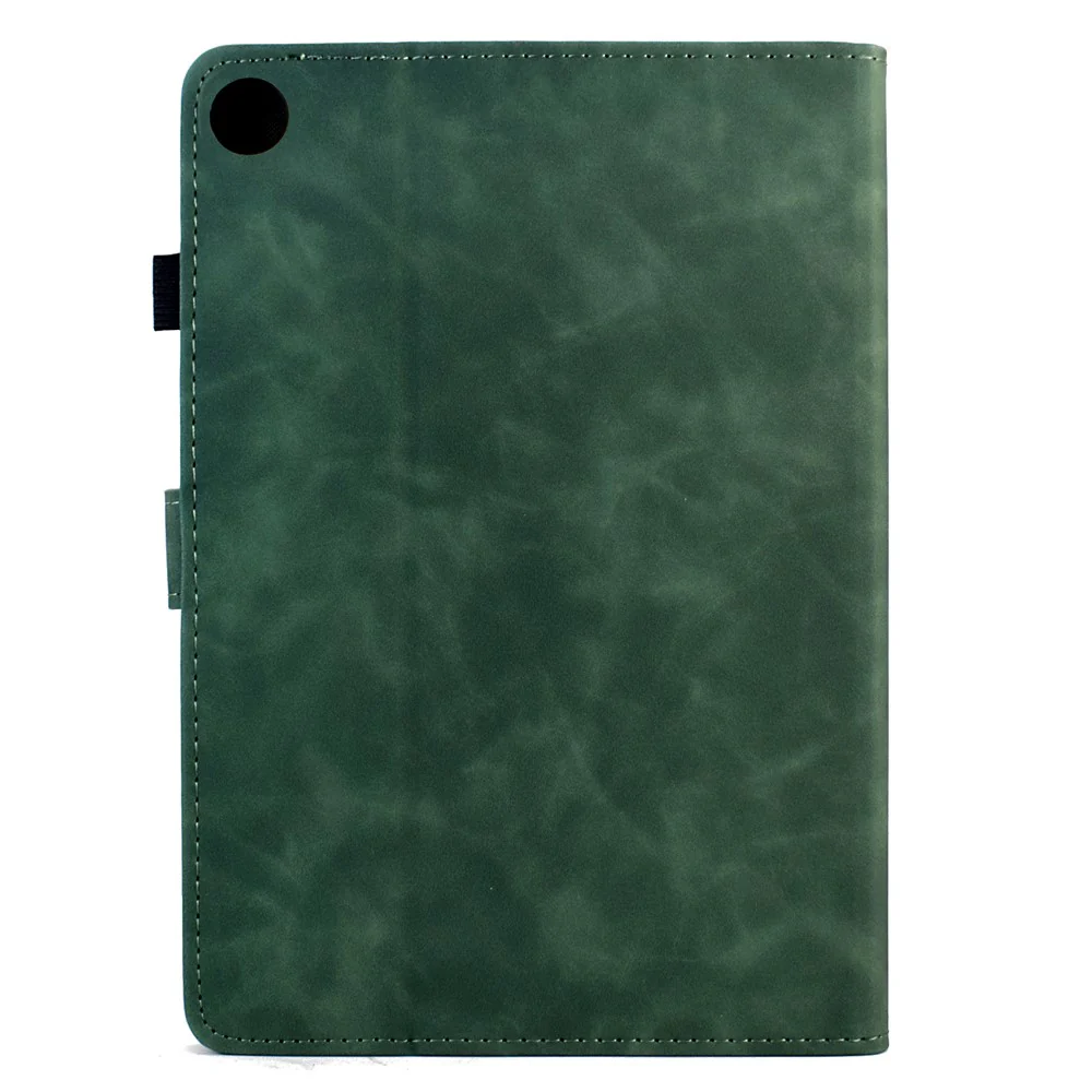 For Lenovo Tab M10 Plus (3rd Gen) Case Mandala Imprinted Leather Tablet Cover with Card Slots - Green - Image 7