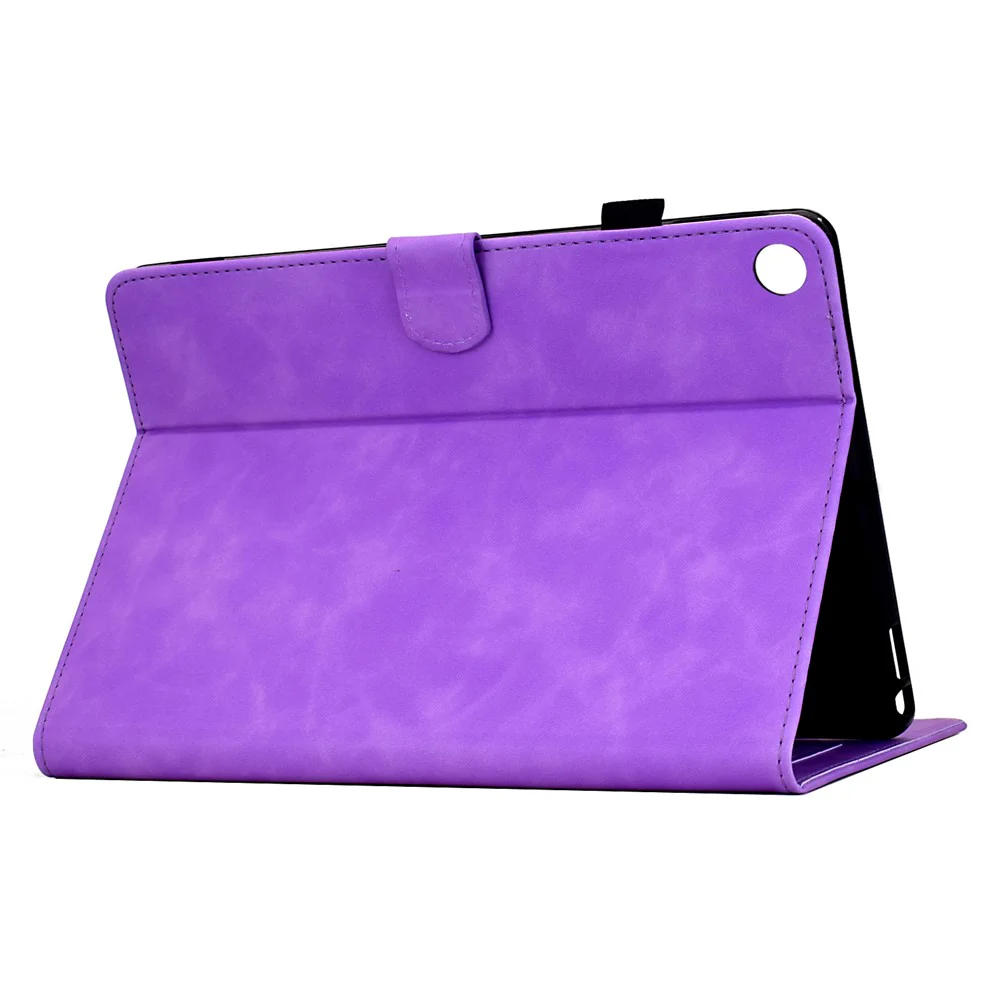 For Lenovo Tab M10 Plus (3rd Gen) Case Mandala Imprinted Leather Tablet Cover with Card Slots - Light Purple - Image 3
