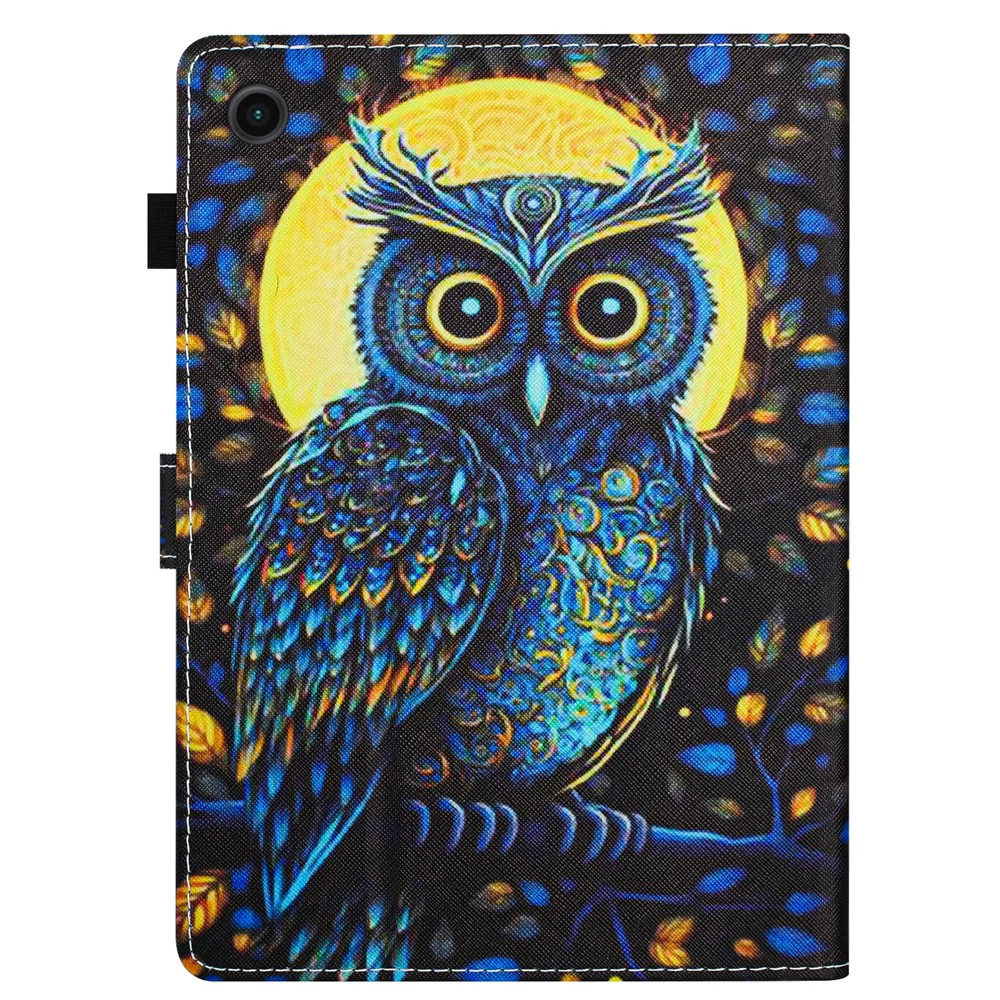 For Lenovo Tab M10 Plus (3rd Gen) Case Pattern Printing Auto Sleep / Wake PU Leather Tablet Cover - Owl - Image 7