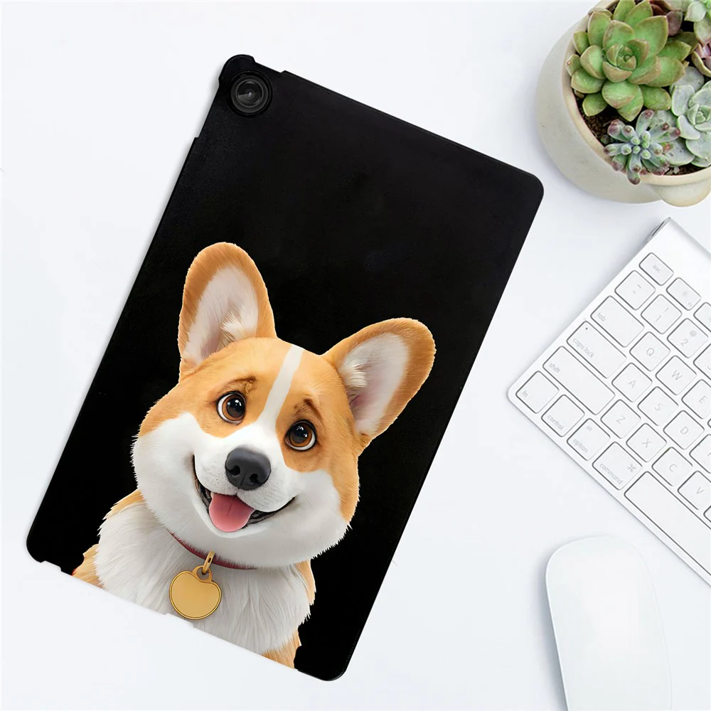 For Lenovo Tab M10 Plus (3rd Gen) Case Pattern Printing Slim TPU Tablet Protective Cover - Corgi - Image 3