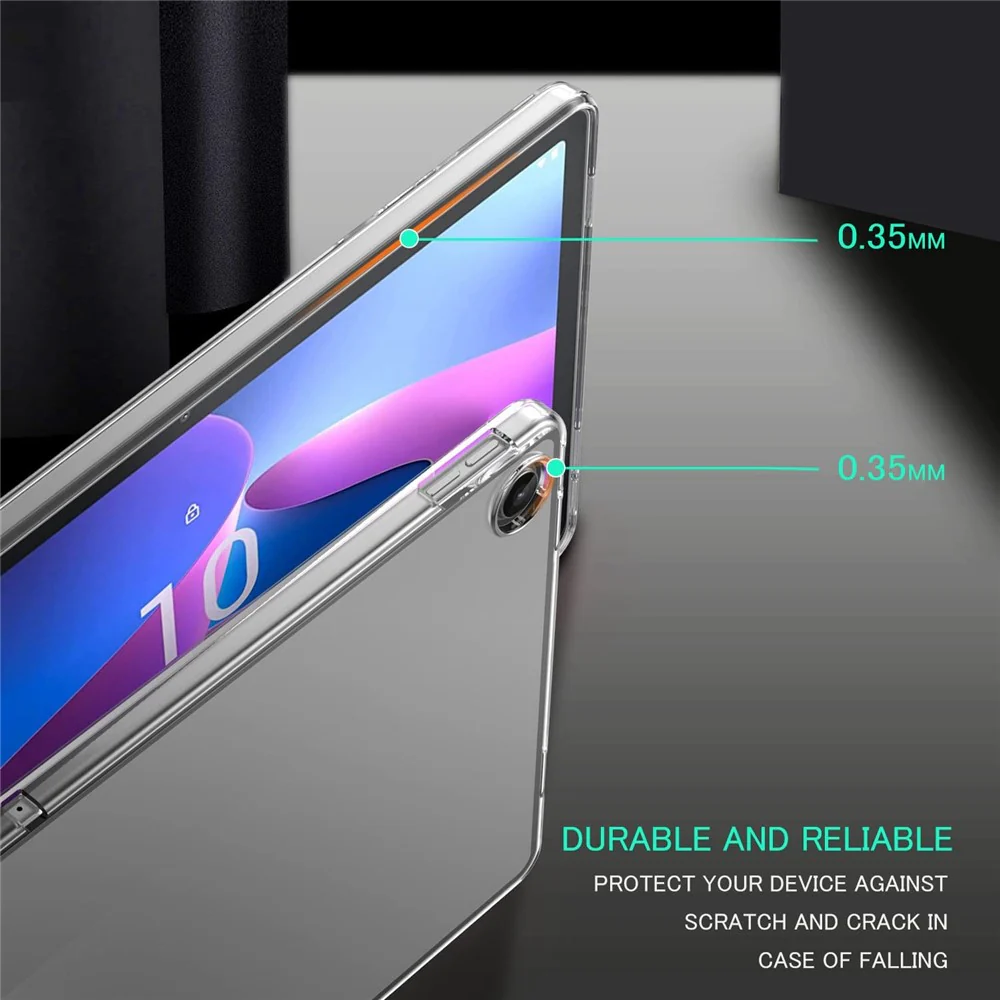 For Lenovo Tab M10 Plus (3rd Gen) Matte Anti-Fingerprint Scratch-Resistant Flexible Soft TPU Tablet Case Shell - Image 4