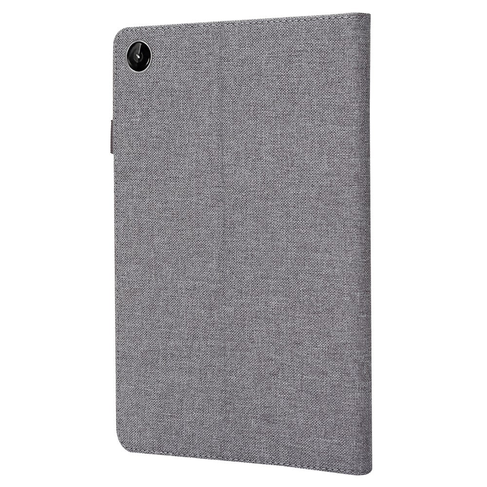For Lenovo Tab M10 Plus (3rd Gen) Tablet Case Cloth Texture Card Holder Leather Cover - Grey - Image 5