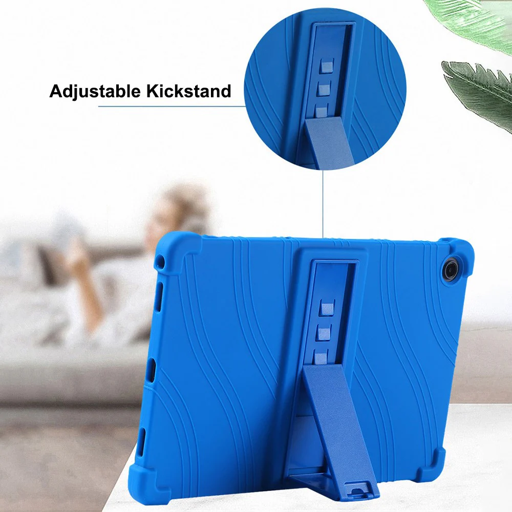 For Lenovo Tab M10 Plus (3rd Gen) / Xiaoxin Pad 2022 10.6 inch 125F / 128 Anti-collision Soft Silicone Tablet Protective Case Cover with Adjustable PC Kickstand - Green - Image 5