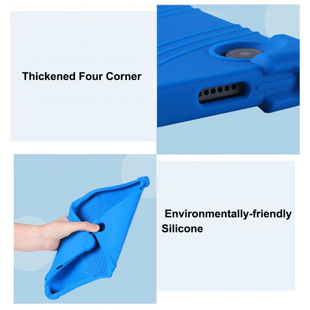 For Lenovo Tab M10 Plus (3rd Gen) / Xiaoxin Pad 2022 10.6 inch 125F / 128 Anti-collision Soft Silicone Tablet Protective Case Cover with Adjustable PC Kickstand - Green - Image 6