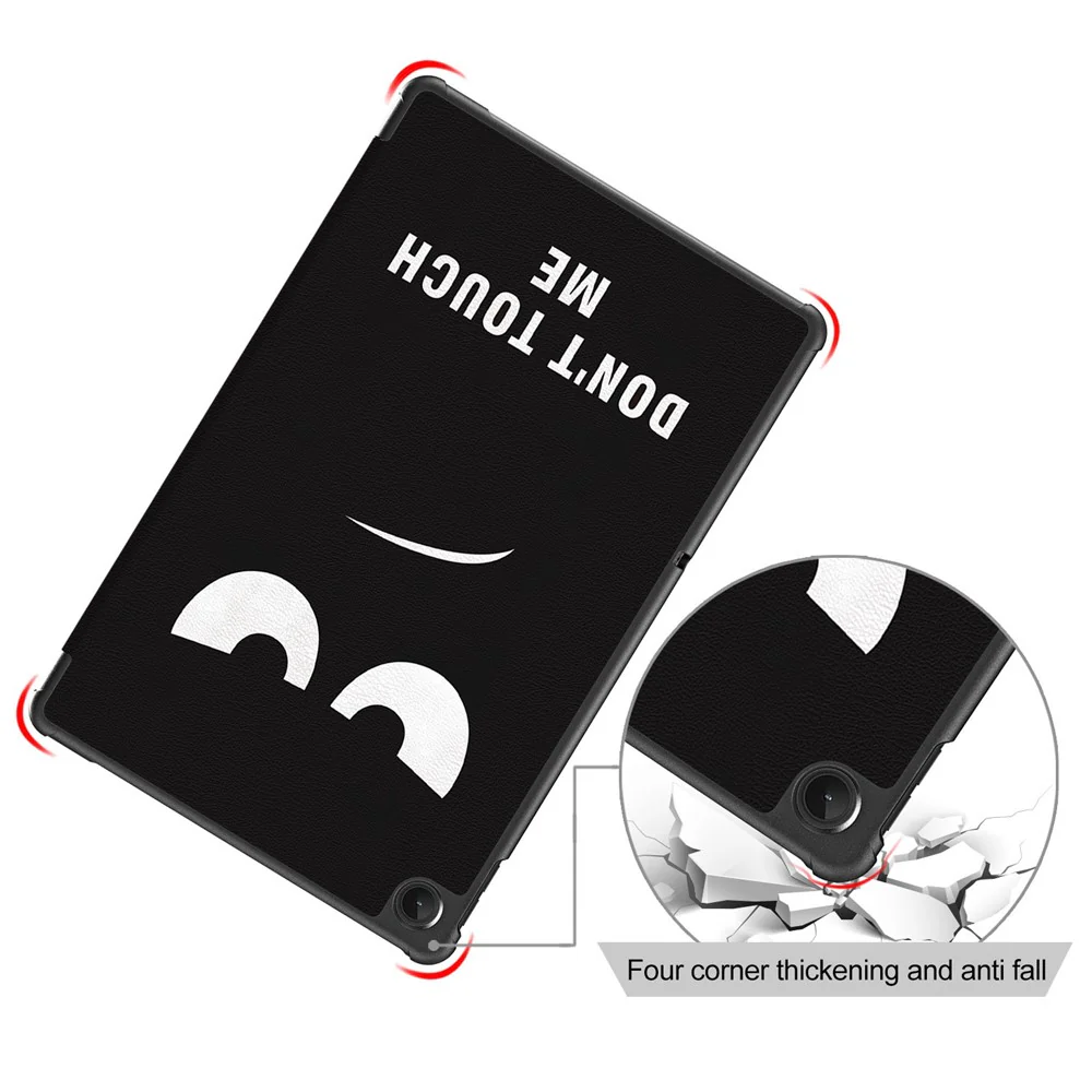 For Lenovo Tab M10 Plus (3rd Gen) / Xiaoxin Pad 2022 10.6 inch 125FTB-128F Trifold Stand Case Pattern Printing PU Leather Smart Cover - Don't Touch Me - Image 7