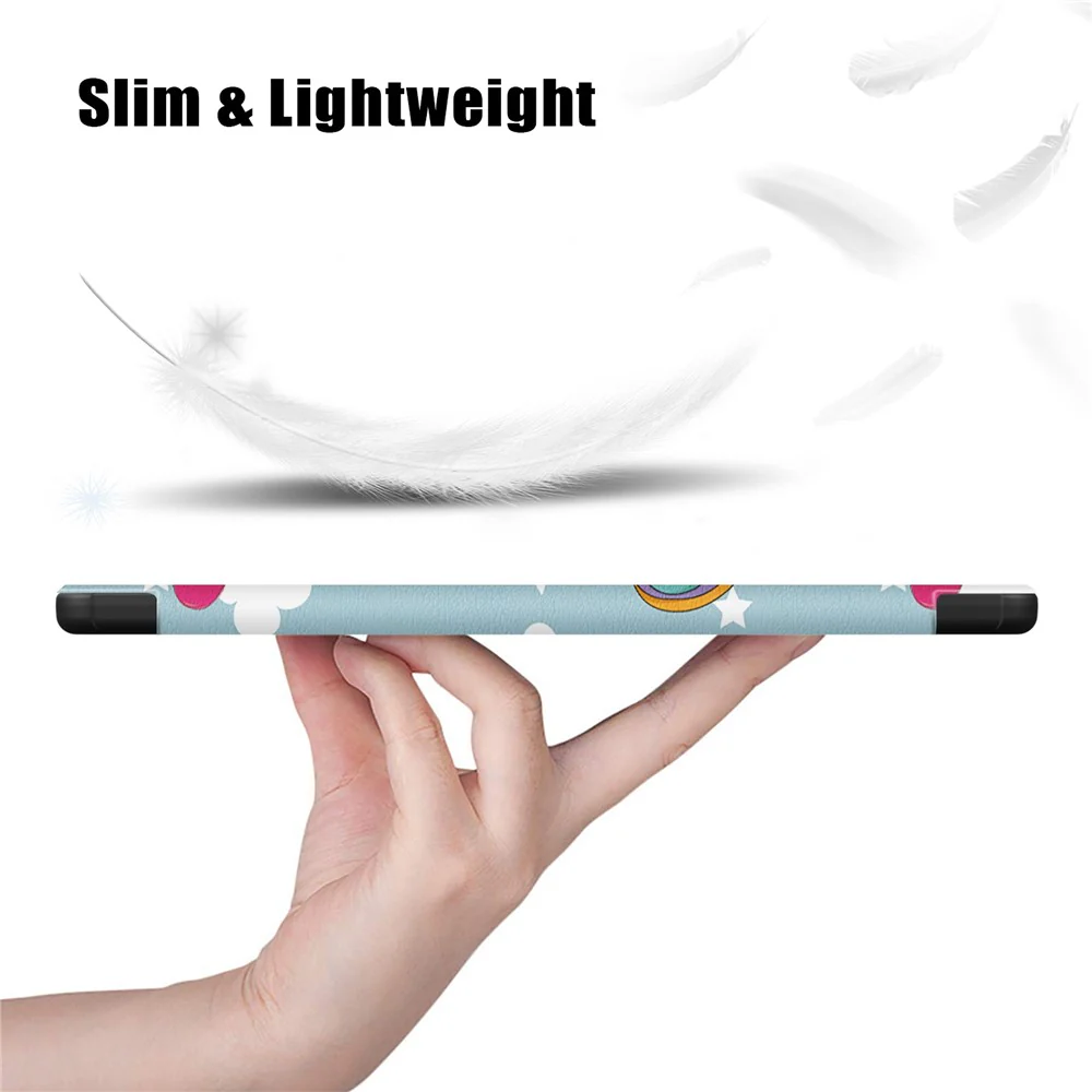 For Lenovo Tab M10 Plus (3rd Gen) / Xiaoxin Pad 2022 10.6 inch 125FTB-128F Trifold Stand Case Pattern Printing PU Leather Smart Cover - Unicorn - Image 6