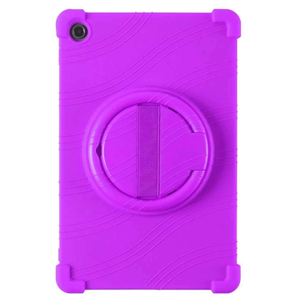 For Lenovo Tab M10 Plus (3rd Gen) / Xiaoxin Pad 2022 10.6 inch 125FU / 128FU Silicone Protective Cover Rotary Hand Grip Kickstand Shockproof Tablet Case - Purple - Image 2