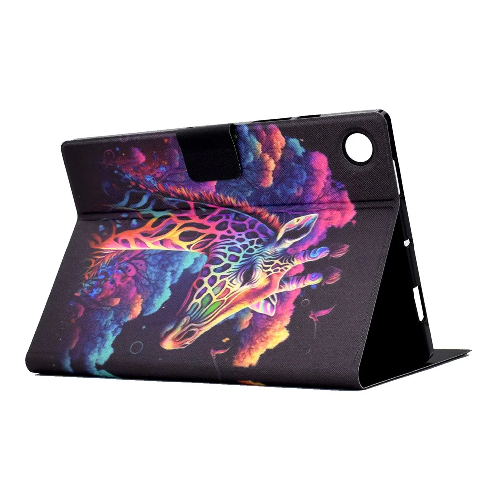 For Lenovo Tab M10 Plus (3rd Gen) / Xiaoxin Pad 2022 10.6 inch Card Slot Tablet Case PU Leather Pattern Printed Stand Cover - Giraffe - Image 6