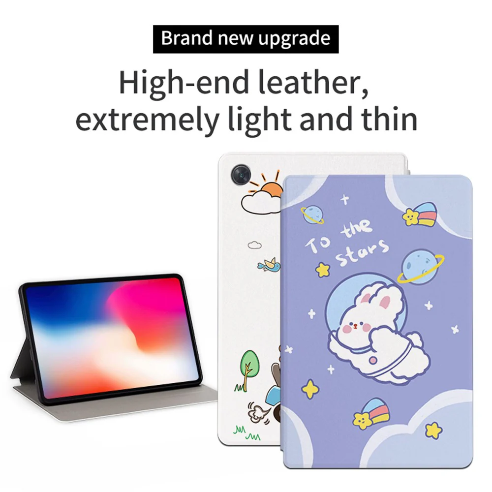 For Lenovo Tab M10 Plus (3rd Gen) / Xiaoxin Pad 2022 10.6 inch Cartoon Pattern Printing PU Leather Adjustable Stand Tablet Case with Auto Wake / Sleep - Driving Dinosaur - Image 5