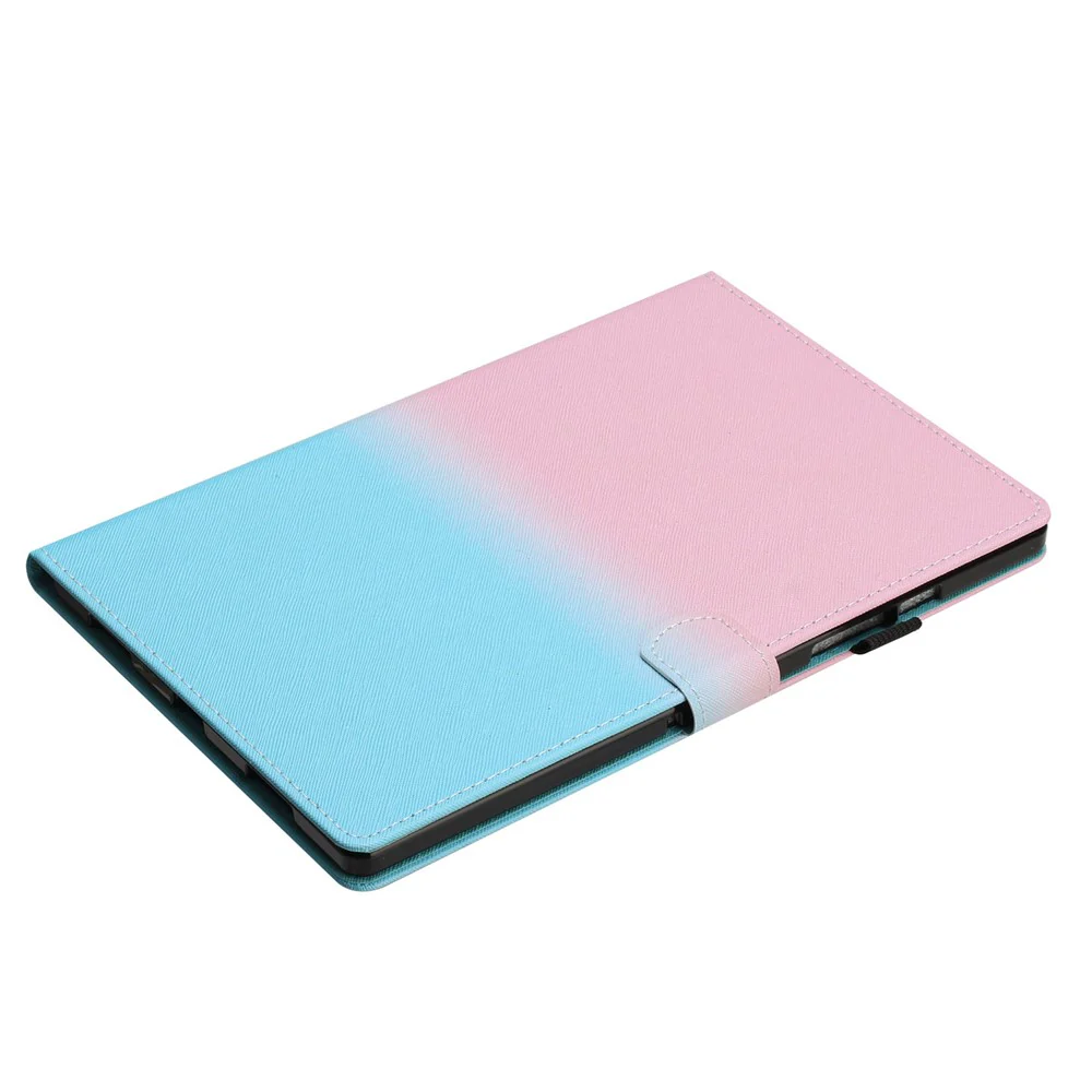 For Lenovo Tab M10 Plus (3rd Gen) / Xiaoxin Pad 2022 10.6 inch Gradient Color Leather Tablet Stand Case Stitching Lines Cover - Pink / Blue - Image 4