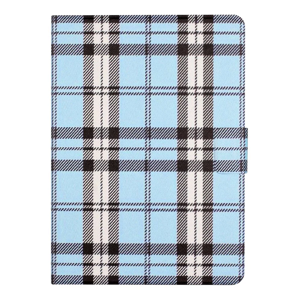 For Lenovo Tab M10 Plus (3rd Gen) / Xiaoxin Pad 2022 10.6 inch Grid Pattern Shockproof Tablet Case PU Leather Card Holder Stand Auto Wake / Sleep Cover - Blue - Image 7