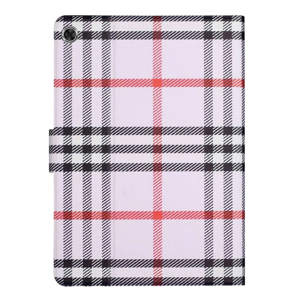 For Lenovo Tab M10 Plus (3rd Gen) / Xiaoxin Pad 2022 10.6 inch Grid Pattern Shockproof Tablet Case PU Leather Card Holder Stand Auto Wake / Sleep Cover - Light Purple - Image 8