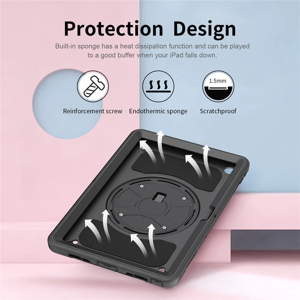 For Lenovo Tab M10 Plus (3rd Gen) / Xiaoxin Pad 2022 10.6 inch Kickstand Shockproof Tablet Case Hand Strap PC + TPU Cover with Shoulder Strap - Image 8