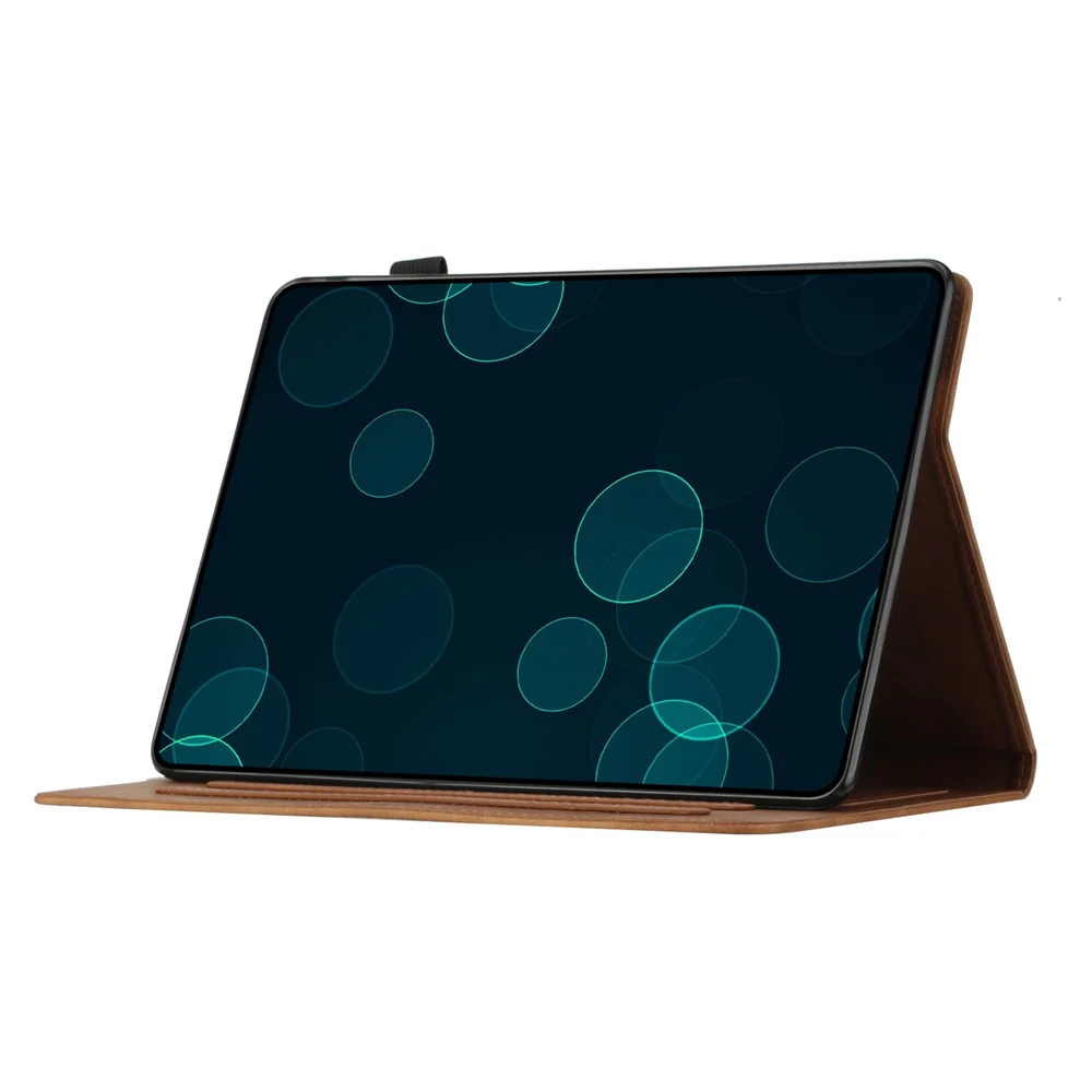 For Lenovo Tab M10 Plus (3rd Gen) / Xiaoxin Pad 2022 10.6 inch Leather Tablet Case Card Slot Stand Imprinted Cover - Brown - Image 3