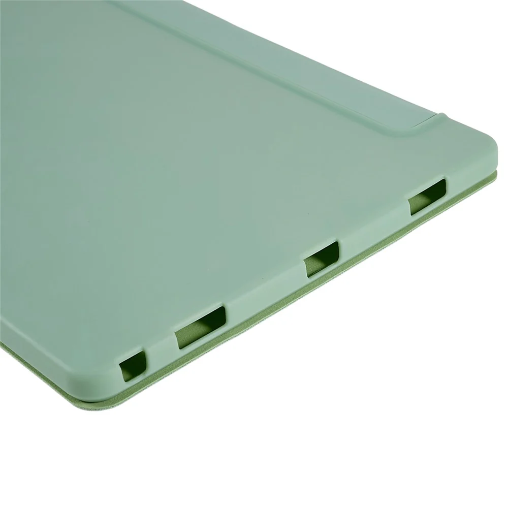 For Lenovo Tab M10 Plus (3rd Gen) / Xiaoxin Pad 2022 10.6 inch Light Thin Anti-wear PU Tablet Case Matte TPU Trifold Stand Cover - Light Green - Image 7