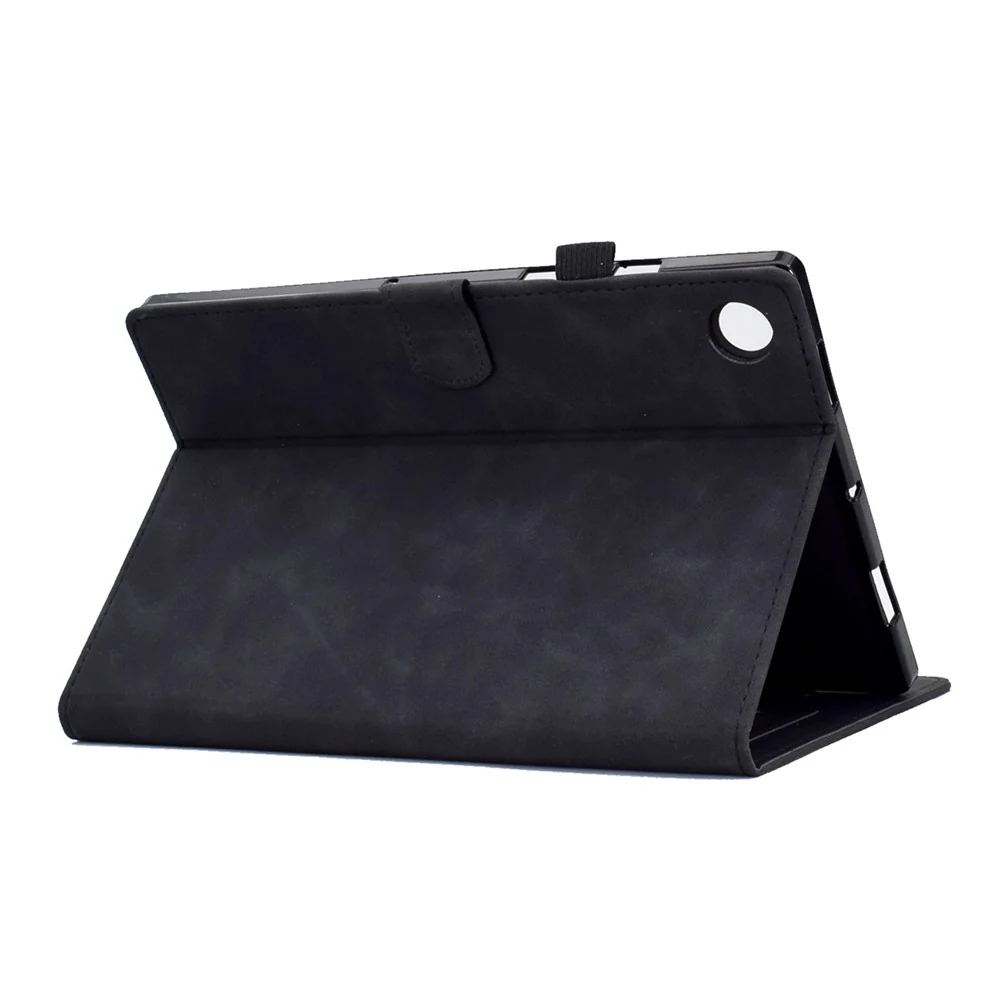 For Lenovo Tab M10 Plus (3rd Gen) / Xiaoxin Pad 2022 10.6 inch PU Leather Butterfly Flower Pattern Imprinted Tablet Cover Stitching Line Stand Smart Protective Case with Card Holder - Black - Image 4