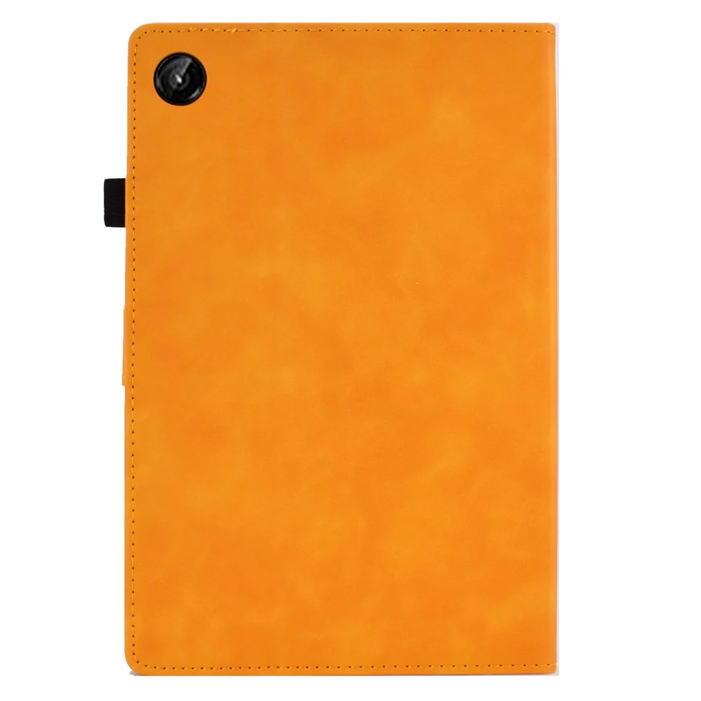 For Lenovo Tab M10 Plus (3rd Gen) / Xiaoxin Pad 2022 10.6 inch PU Leather Butterfly Flower Pattern Imprinted Tablet Cover Stitching Line Stand Smart Protective Case with Card Holder - Khaki - Image 8