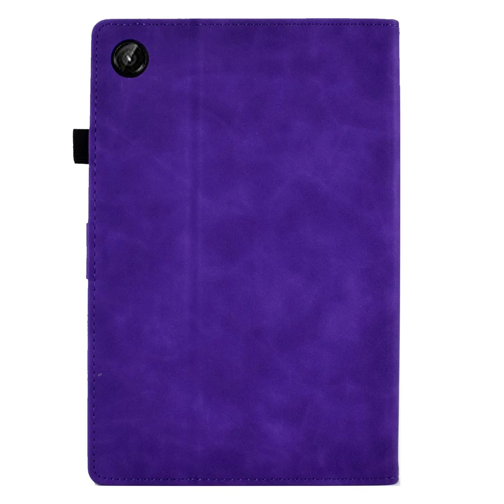 For Lenovo Tab M10 Plus (3rd Gen) / Xiaoxin Pad 2022 10.6 inch PU Leather Butterfly Flower Pattern Imprinted Tablet Cover Stitching Line Stand Smart Protective Case with Card Holder - Purple - Image 8