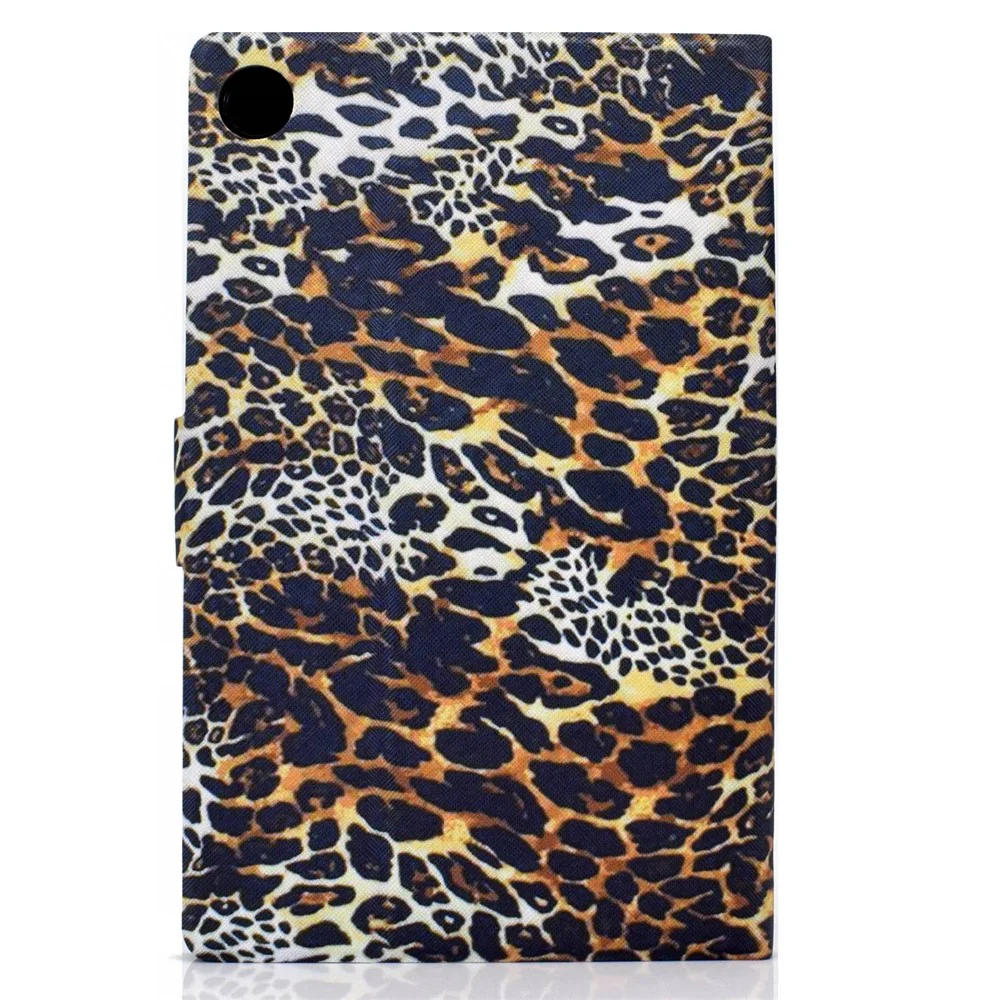 For Lenovo Tab M10 Plus (3rd Gen) / Xiaoxin Pad 2022 10.6 inch PU Leather Case Pattern Printing Card Holder Stand Cover - Leopard Print - Image 3