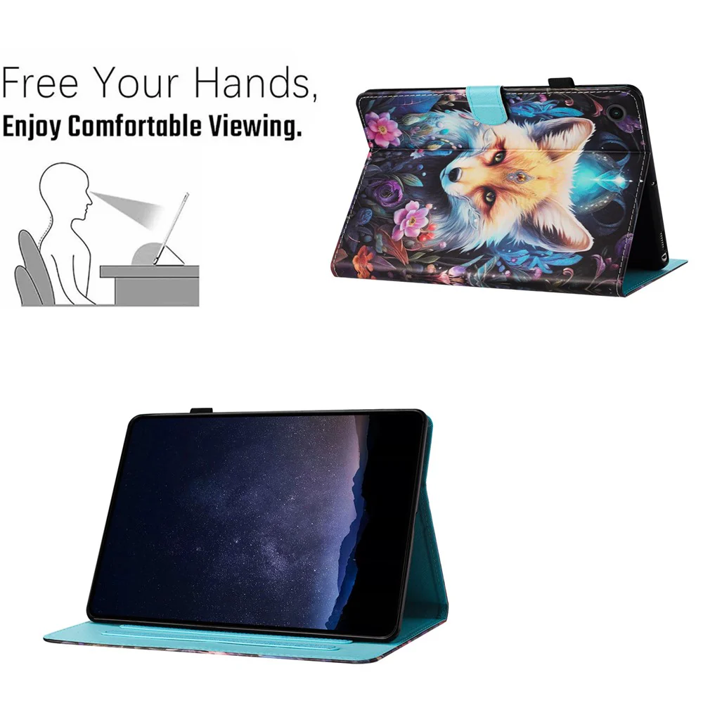 For Lenovo Tab M10 Plus (3Rd Gen) / Xiaoxin Pad 2022 10.6 Inch PU Leather Case Tablet Stand Cover with Card Slots - Fox - Image 6